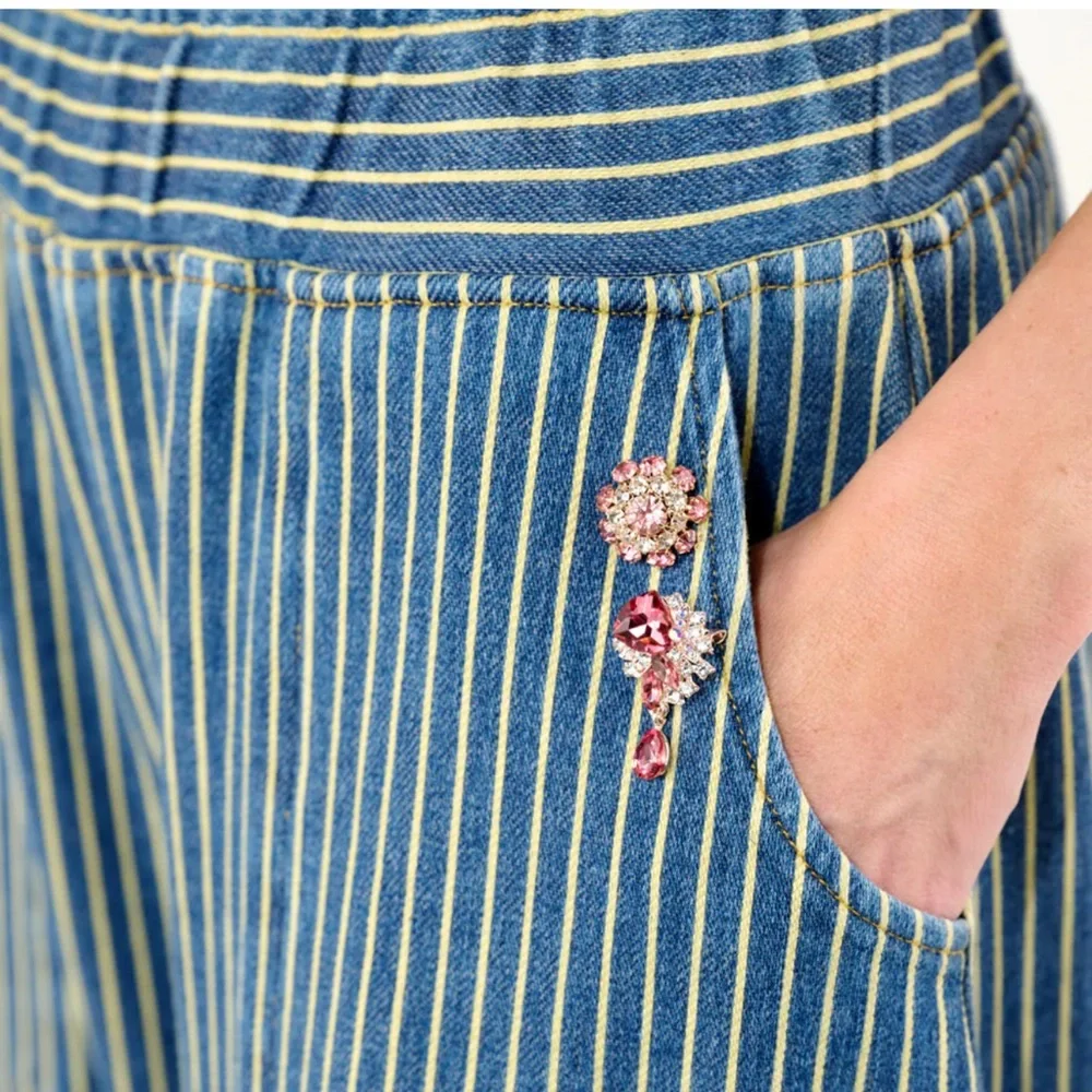 🆕 Aratta- ALAIA STRIPE DENIM PANTS